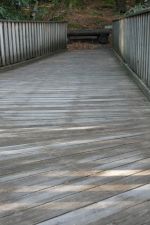 A frosty footbridge